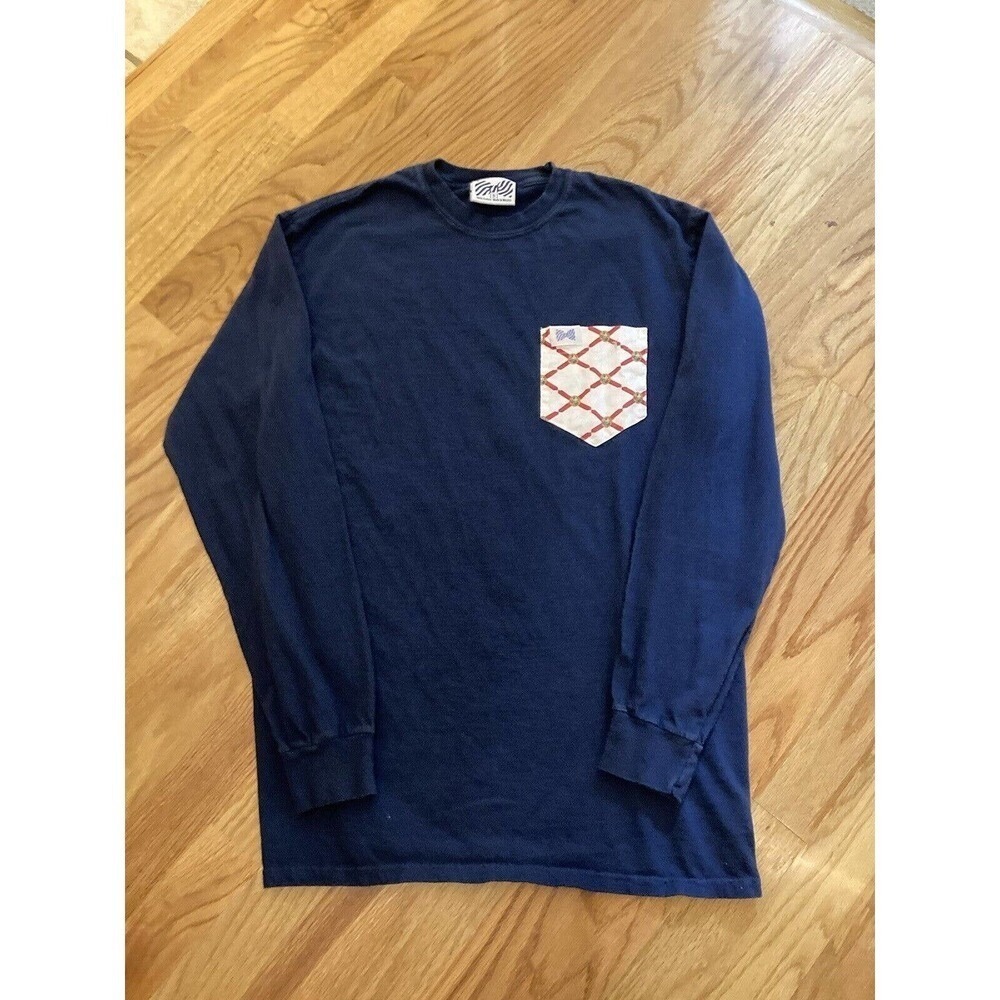 Fraternity Collection Women Florida Long Sleeve T‎ Shirt Pocket Tee Small Navy